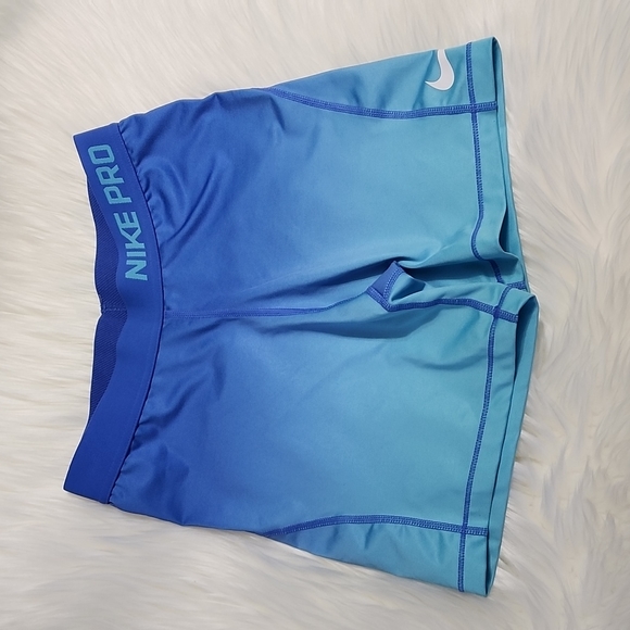 Nike Bottoms Youth Girls Nike Pro Shorts Size Xl Ombre Blue Drifit